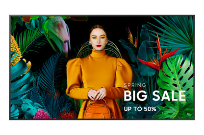 Професионален дисплей Samsung 55inch UHD/4K 16:9 QM55C Slim-LED 500nits Speakers 2x10W black 3xHDMI 2.0 DP 1.2 USB 2.0 x 2 Ethernet WiFi Dualband BT B