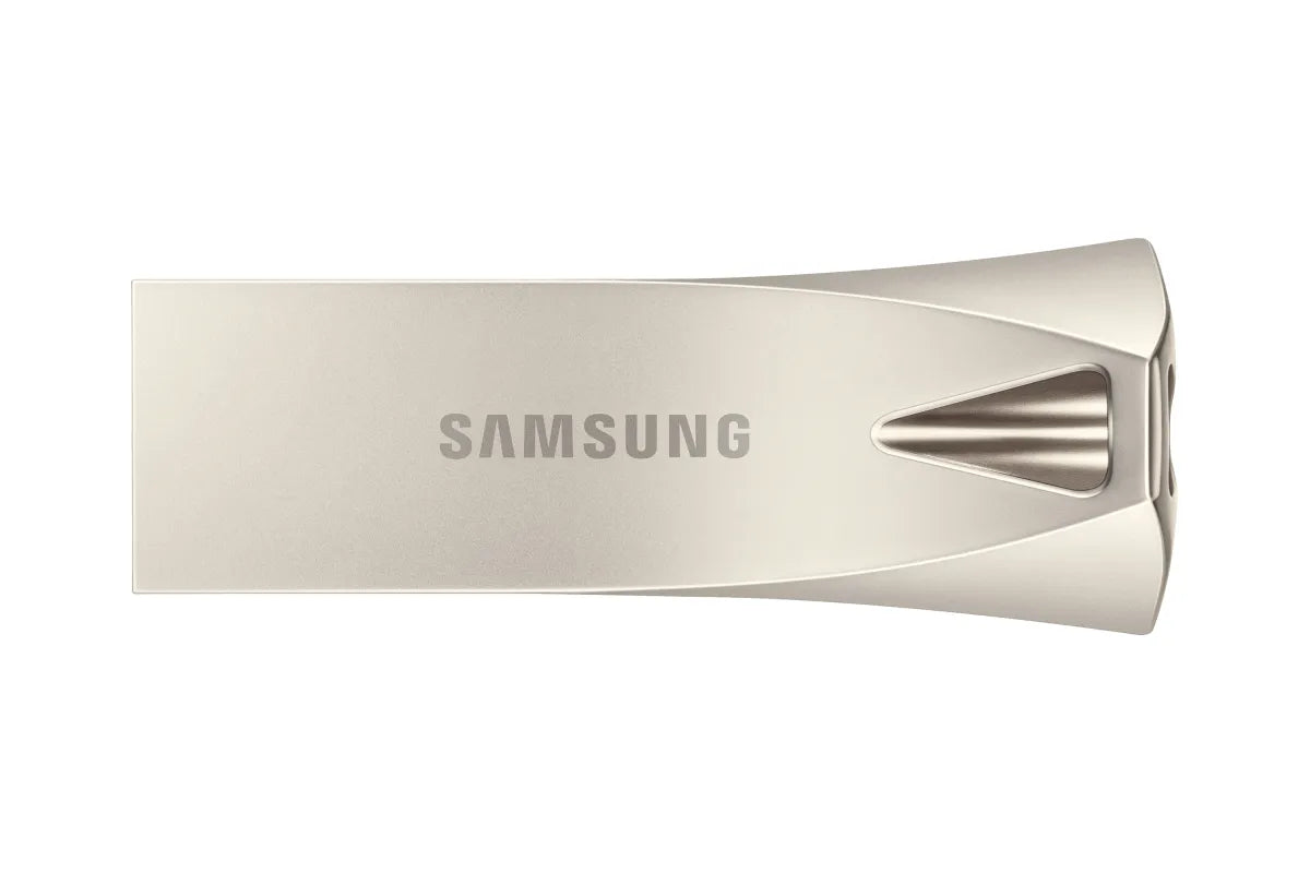 Памет USB Samsung BAR Plus USB Type-A 64GB 300 MB/s read 110 MB/s write resistant USB 3.1 Champagne Silver with key ring