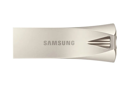 Памет USB Samsung BAR Plus USB Type-A 64GB 300 MB/s read 110 MB/s write resistant USB 3.1 Champagne Silver with key ring