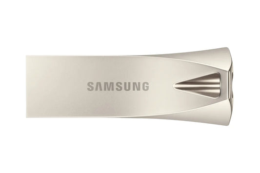 Памет USB Samsung BAR Plus USB Type-A 64GB 300 MB/s read 110 MB/s write resistant USB 3.1 Champagne Silver with key ring