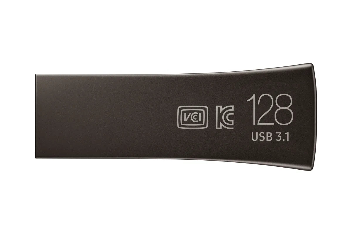Памет USB Samsung BAR Plus USB flash drive Type-A 128GB 400 MB/s read 110 MB/s write resistant USB 3.1 Titan Gray with key ring