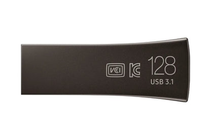 Памет USB Samsung BAR Plus USB flash drive Type-A 128GB 400 MB/s read 110 MB/s write resistant USB 3.1 Titan Gray with key ring