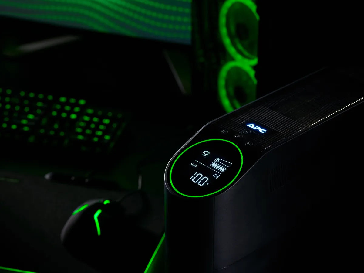 Line Interactive UPS тип кула APC Back-UPS Pro UPS tower RGB lights AC 230V 1320Watt 2200VA 1-phase output connectors 6 Black midnight