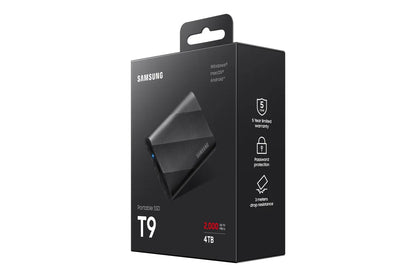 Външен SSD Samsung T9 4TB USB 3.2 Gen Portable Solid State Drive PSSD Black