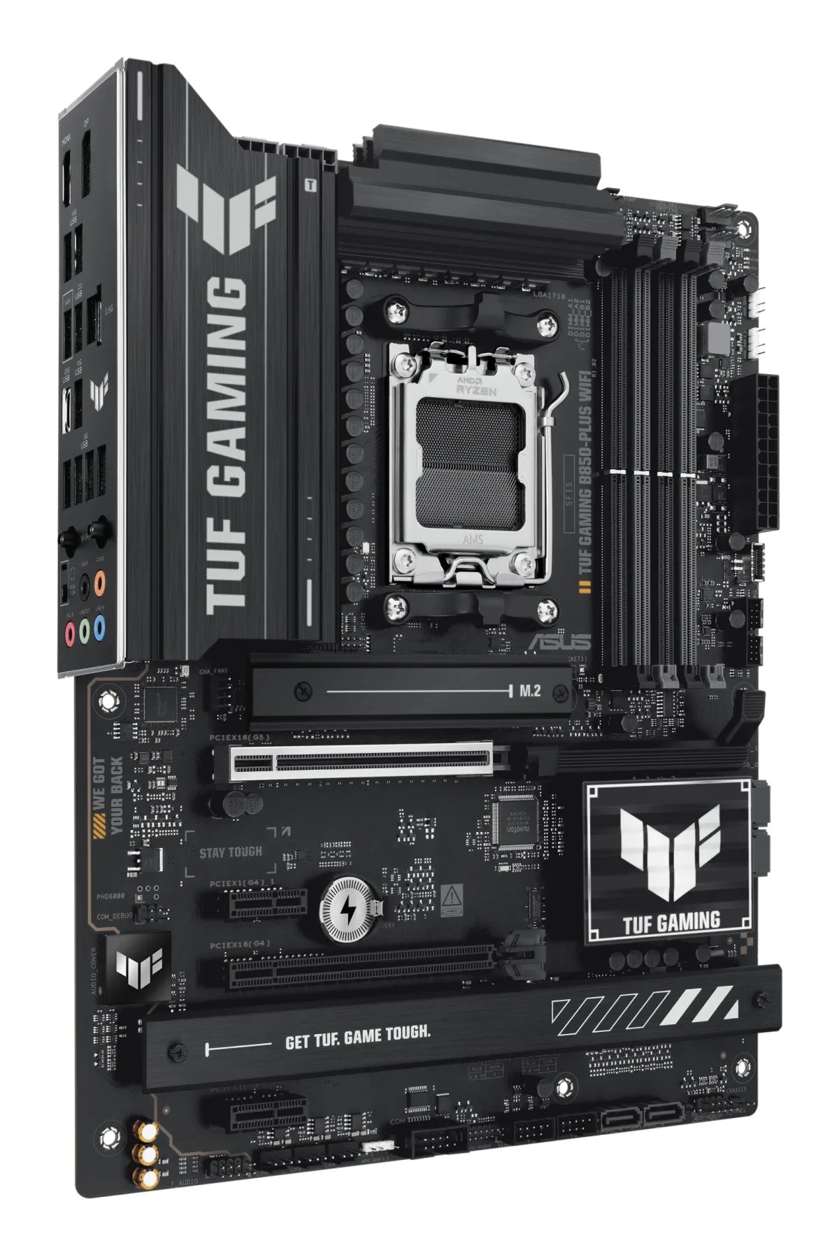 Гейминг дънна платка ASUS TUF GAMING B850-PLUS WIFI AM5 DDR5 ATX MB 1xHDMI 1xDP 3xM.2 4xSATA