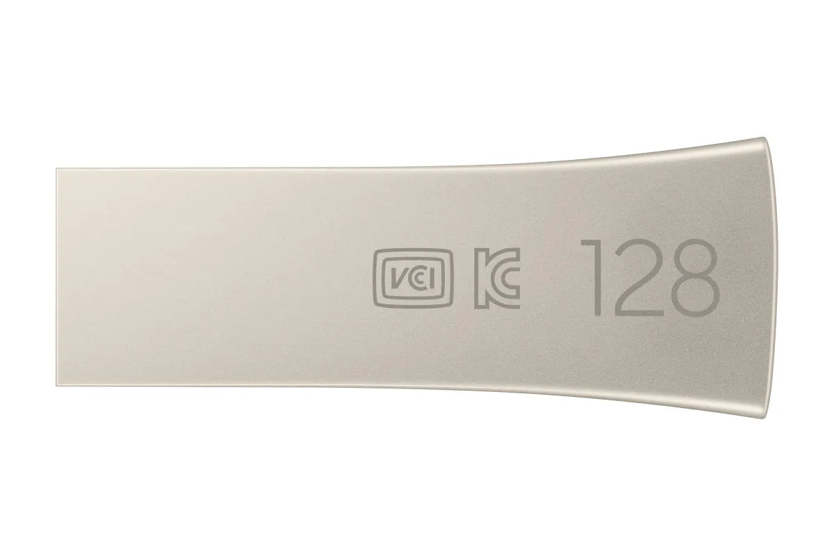 Памет USB Samsung BAR Plus USB Type-A 128GB 400 MB/s read 110 MB/s write resistant USB 3.1 Champagne Silver with key ring