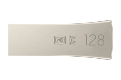 Памет USB Samsung BAR Plus USB Type-A 128GB 400 MB/s read 110 MB/s write resistant USB 3.1 Champagne Silver with key ring