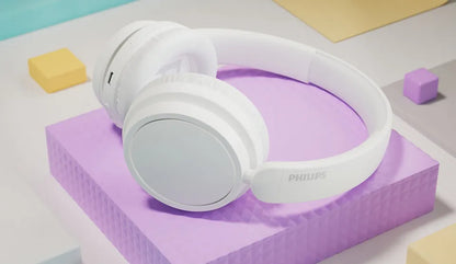 PHILIPS Wireless On Ear Headphone with mic 40mm drivers/closed-back white