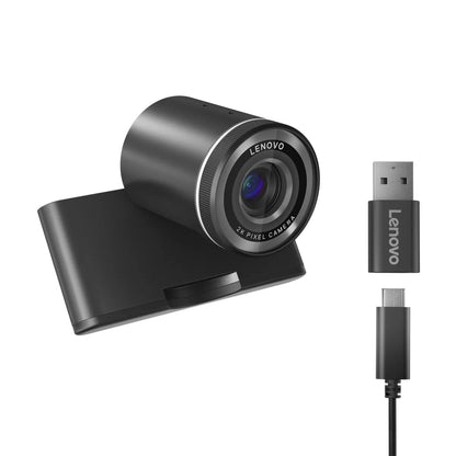 Уебкамера Lenovo QHD Webcam 2K Adjustable FOV90/78/65 Directional Microphone AutoFocus HDR AI Framing/Face USB-C/A 1.5m Detachable Cable
