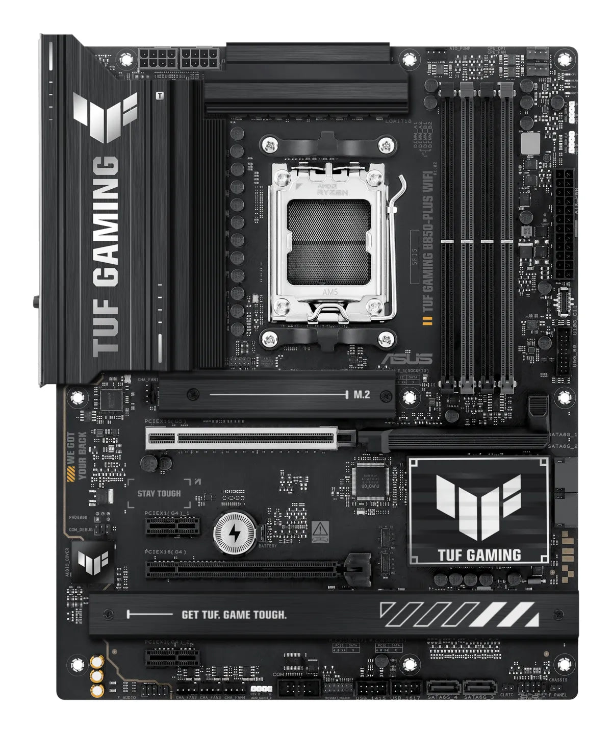 Гейминг дънна платка ASUS TUF GAMING B850-PLUS WIFI AM5 DDR5 ATX MB 1xHDMI 1xDP 3xM.2 4xSATA