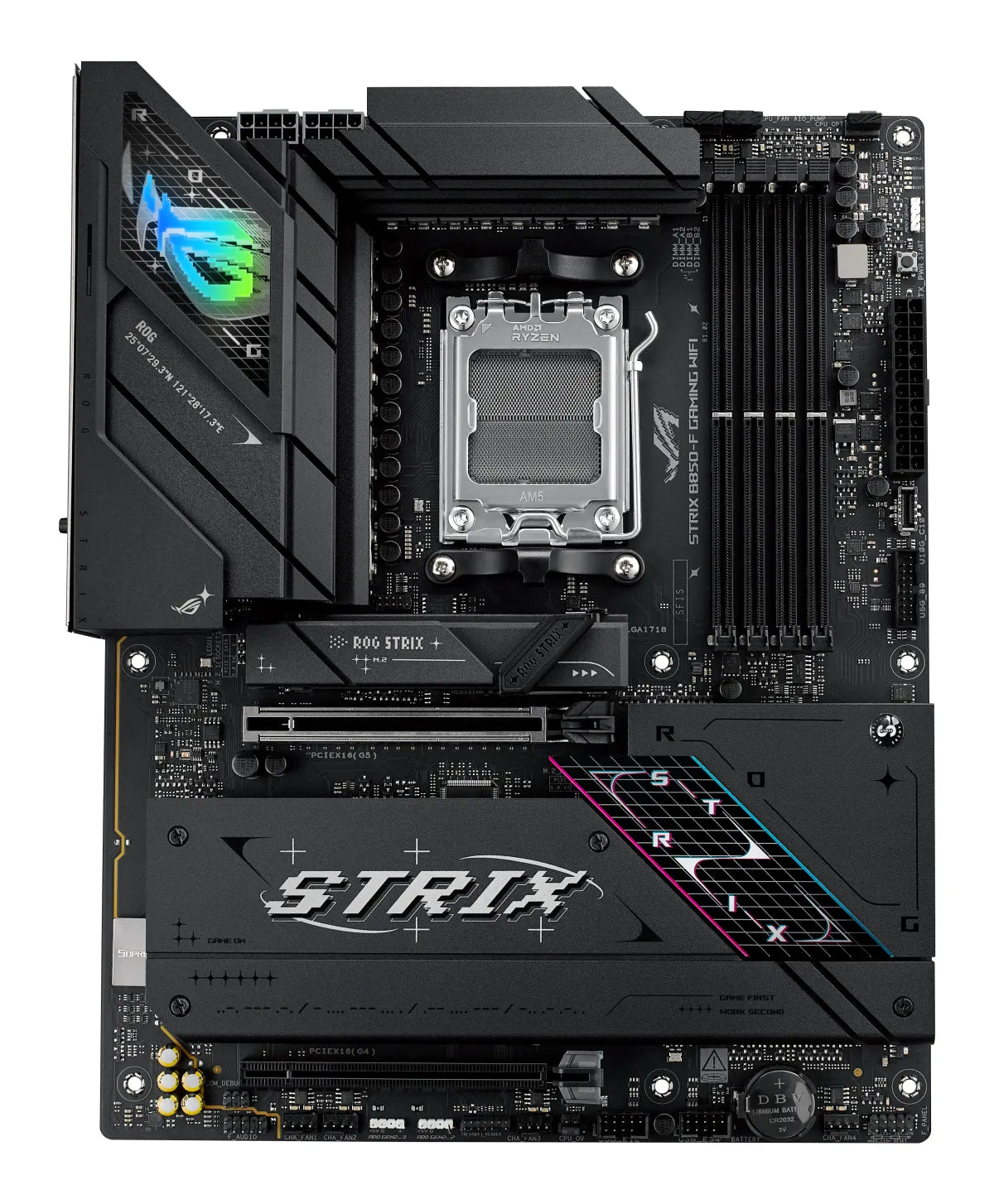 Дънна платка AMD ASUS ROG STRIX B850-F GAMING WIFI AM5 DDR5 ATX MB 1xHDMI 1xDP 4xM.2 2xSATA