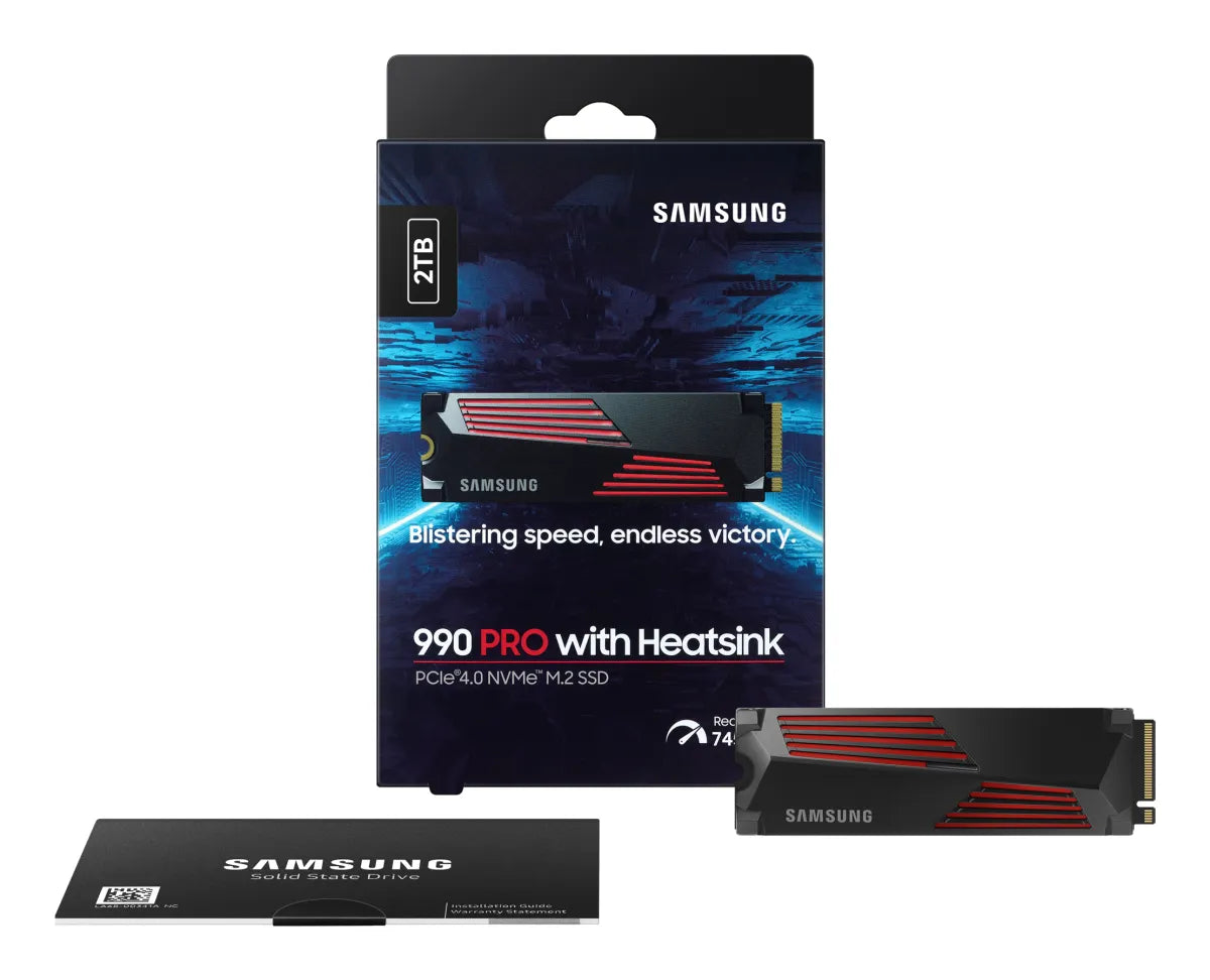 Вътрешни SSD Samsung SSD 990 PRO 2TB M.2 NVMe PCIe 4.0 Heatsink
