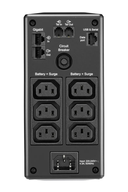 Line Interactive UPS тип кула APC Back-UPS Pro BR650MI UPS AC 230V 390Watt 650VA USB output connectors 6 Black