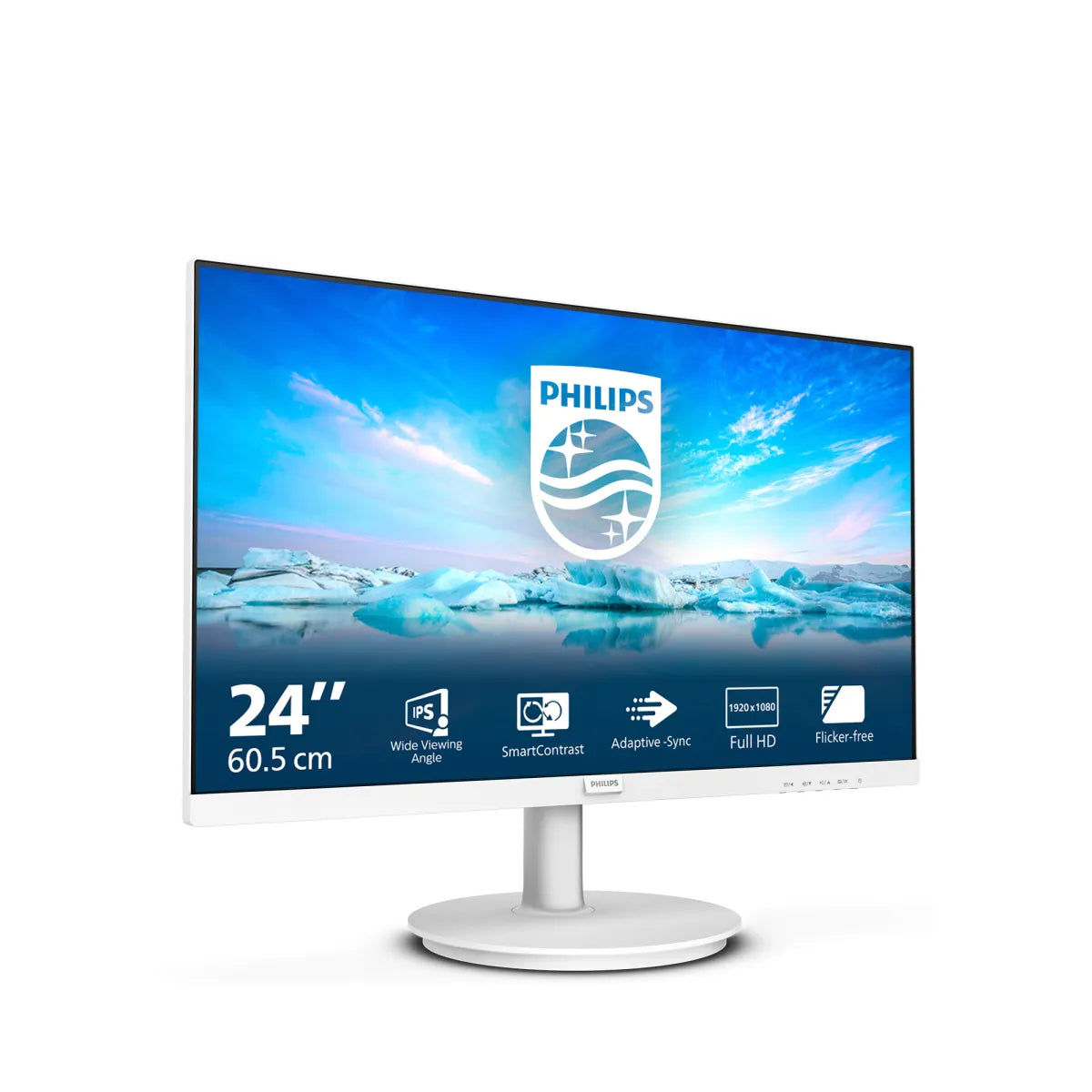 Бизнес монитор Philips 241V8AW/00 23.8inch IPS 1920x1080 16:9 HDMI D-SUB White