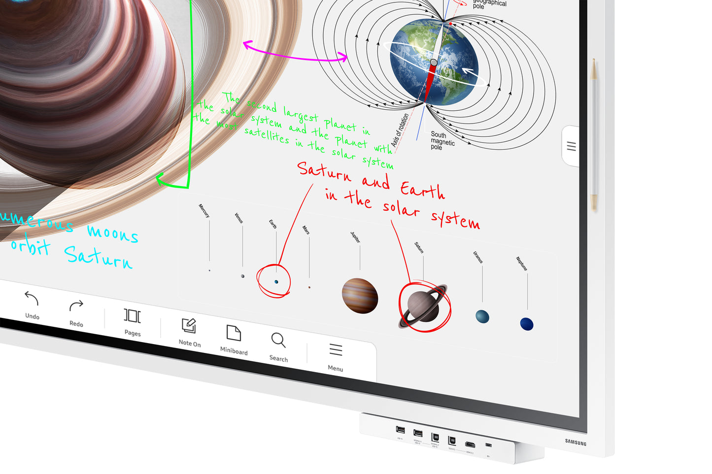 Професионални дисплеи със сензорен екран Samsung Flip Pro Digital Flipboard 55inch 4K IR Touch HDMI USB LAN WiFi WPA2 Enterprise Bluetooth Tizen 6.5 SoC 2x10W 400x400
