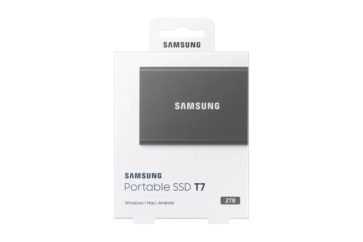 Външен SSD Samsung Portable SSD T7 2TB external USB 3.2 Gen 2 titan grey