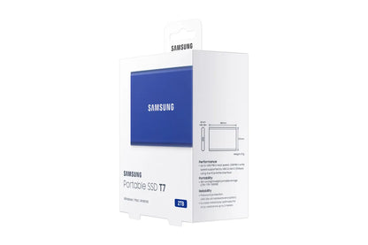 Външен SSD Samsung Portable SSD T7 2TB external USB 3.2 Gen 2 Indigo Blue