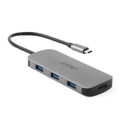 USB хъбове Acer 7in1 Type C dongle 1xtypeC 1xHDMI 4K60 3xUSB3.2 1xSD/TF 1xPD