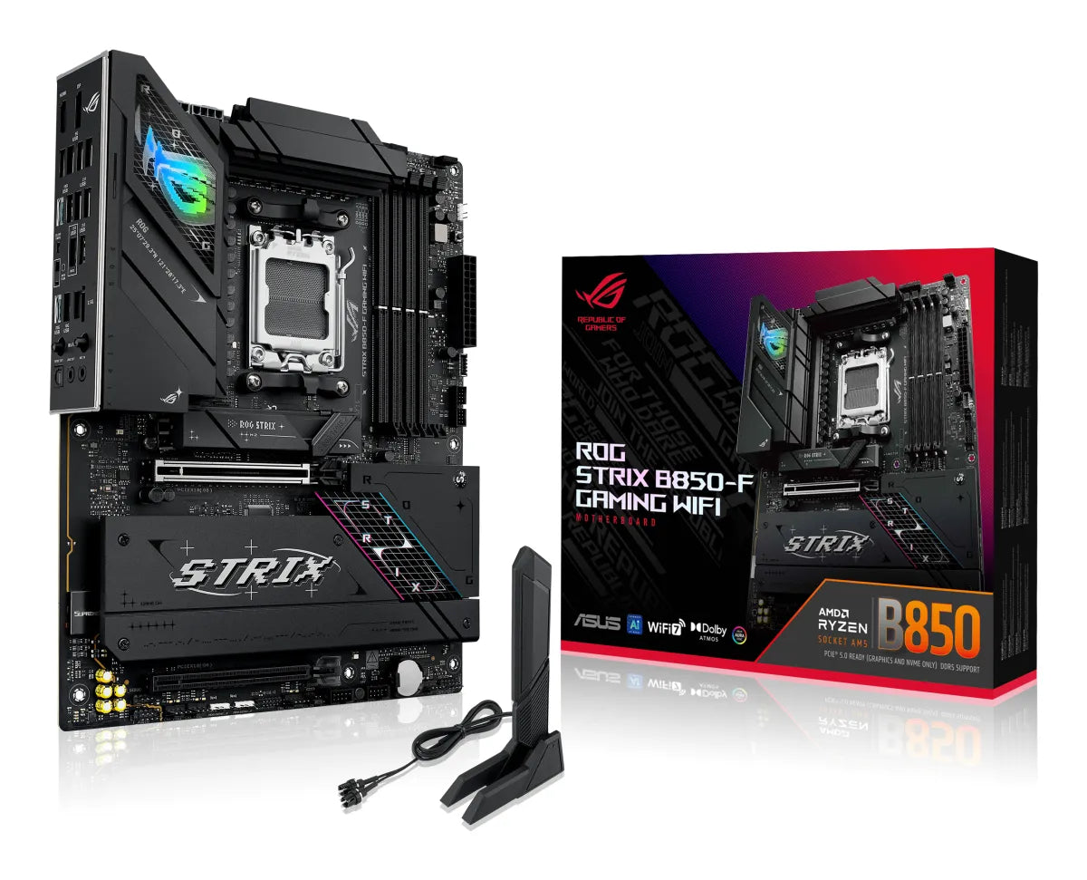 Дънна платка AMD ASUS ROG STRIX B850-F GAMING WIFI AM5 DDR5 ATX MB 1xHDMI 1xDP 4xM.2 2xSATA