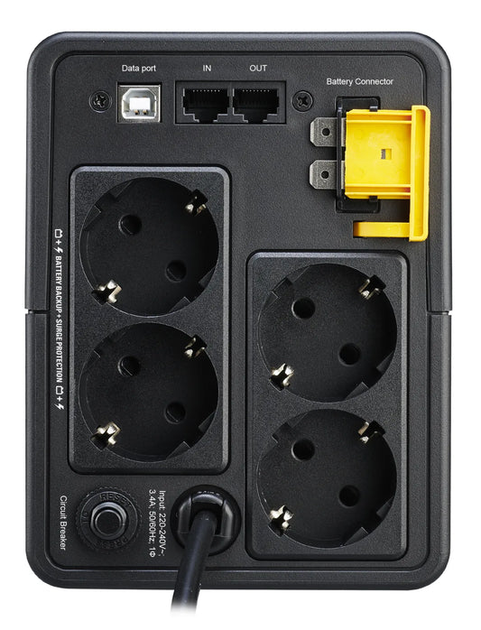 Line Interactive UPS тип кула APC Back-UPS BX Series BX750MI-GR UPS AC 230V 410Watt 750VA 9Ah output connectors 4