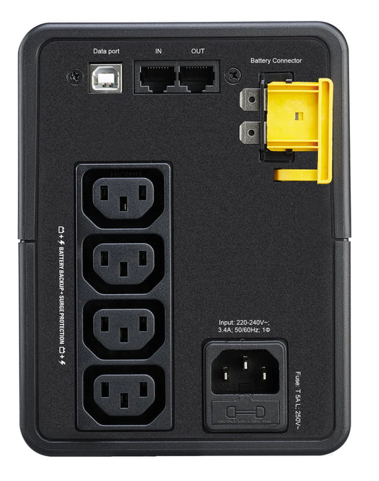 Line Interactive UPS тип кула APC Back-UPS BX Series BX750MI UPS AC 230V 410Watt 750VA 9Ah output connectors 4