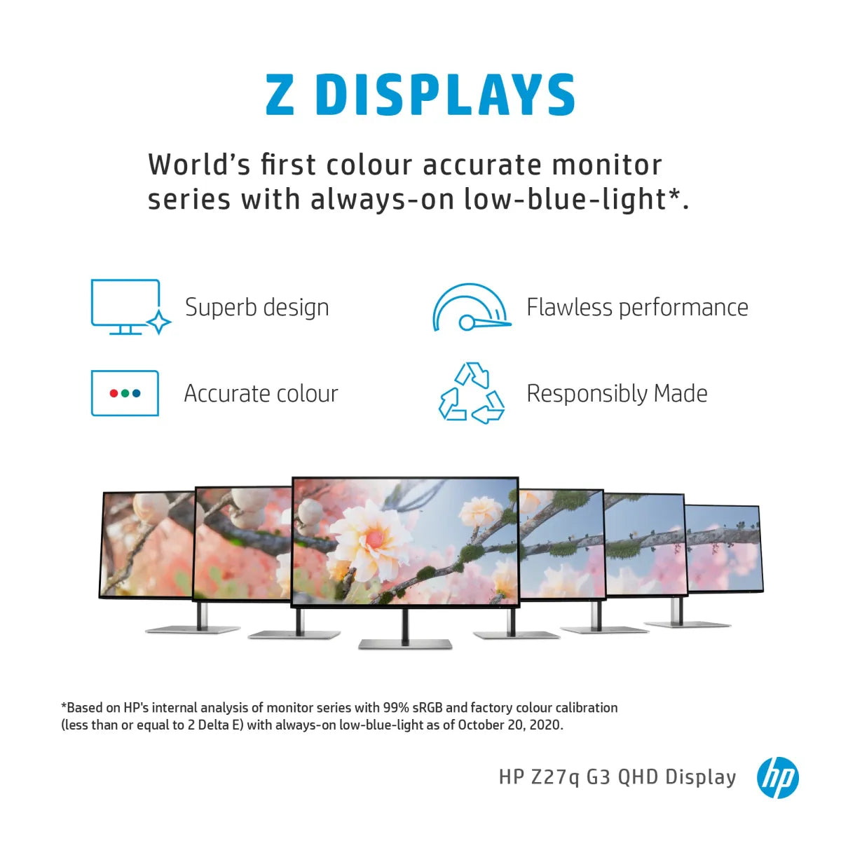 Бизнес монитор HP Z-Display Z27q G3 27inch IPS QHD 2560x1440 16:9 1000:1 350cd/m2 5ms HDMI 2.0 DP 1.4 4xUSB-A 3.2