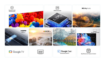 Телевизор TCL 55inch UHD 4K Android TV DVB Audio 2x10W HDR10 55P69K