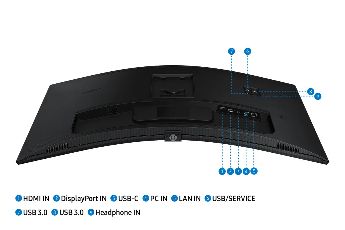 SAMSUNG LS34C652UAUXEN 34inch 21:9 Curved 1000R 3440x1440 VA-LED 100Hz DP/HDMI/USB TypeC 90Watt LAN Black HAS Speaker