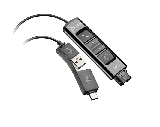 Аксесоари за слушалки и за микрофон HP Poly DA85 Headset cable USB 24 pin USB-C male to Quick Disconnect male 1.3m