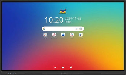 Професионални дисплеи със сензорен екран Viewsonic ViewBoard 34 serie 65inch UHD Touch IR 450nits 2x20W 2xUSB-C 8/128GB Android 14 EDLA