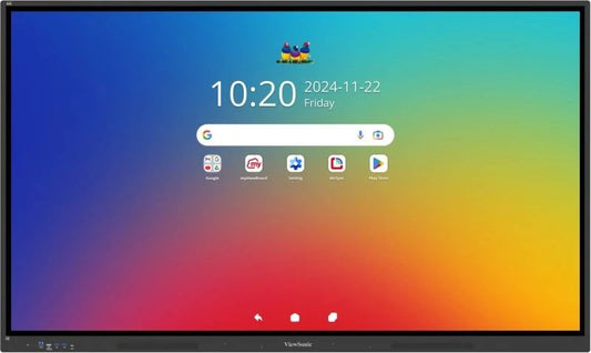 Професионални дисплеи със сензорен екран Viewsonic ViewBoard 34 serie 65inch UHD Touch IR 450nits 2x20W 2xUSB-C 8/128GB Android 14 EDLA