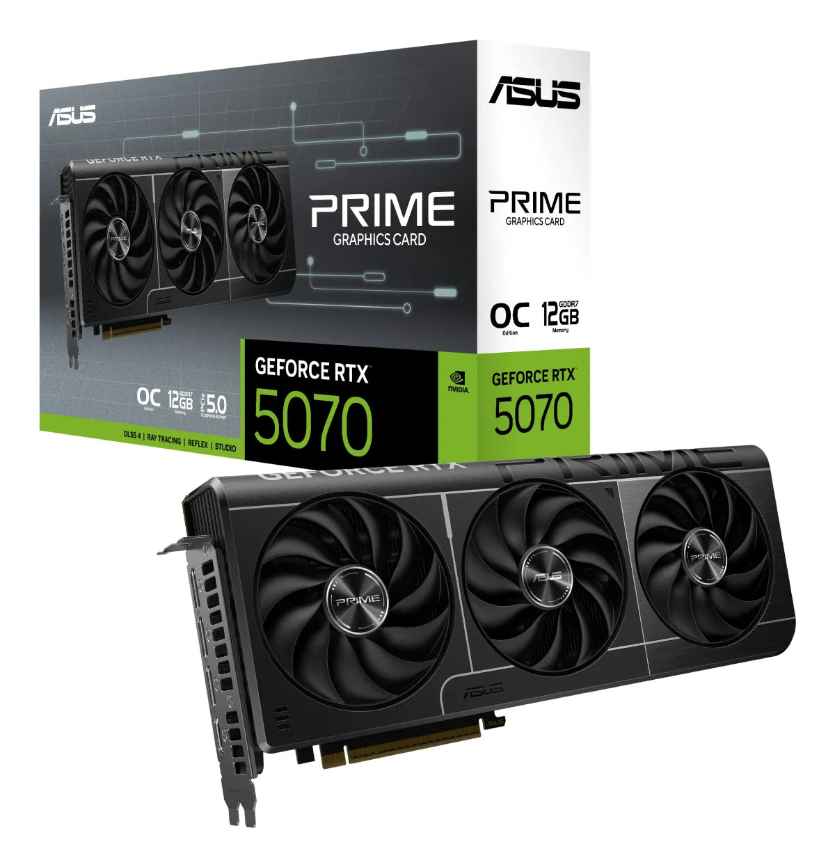 Графична карта за настолни компютри ASUS PRIME GeForce RTX 5070 12GB GDDR7 OC Edition