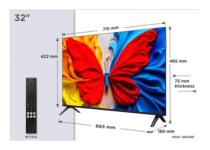 Телевизор TCL 32inch FHD QLED Google TV 32S5K Audio 2x10w