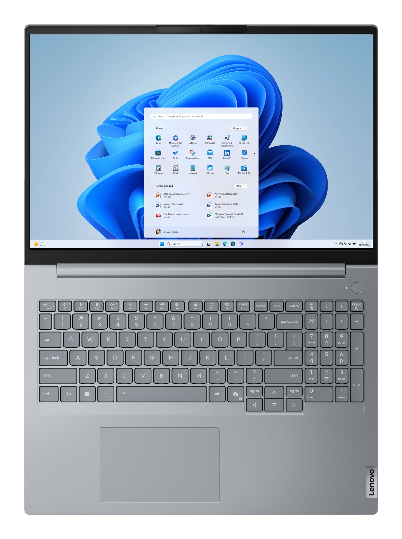 Лаптоп Lenovo ThinkBook 16 G8 IAL Intel Core Ultra 7 255H 16inch WUXGA 16GB 512GB SSD M.2 PCIe Eng kbd NOOS 3Y CCI