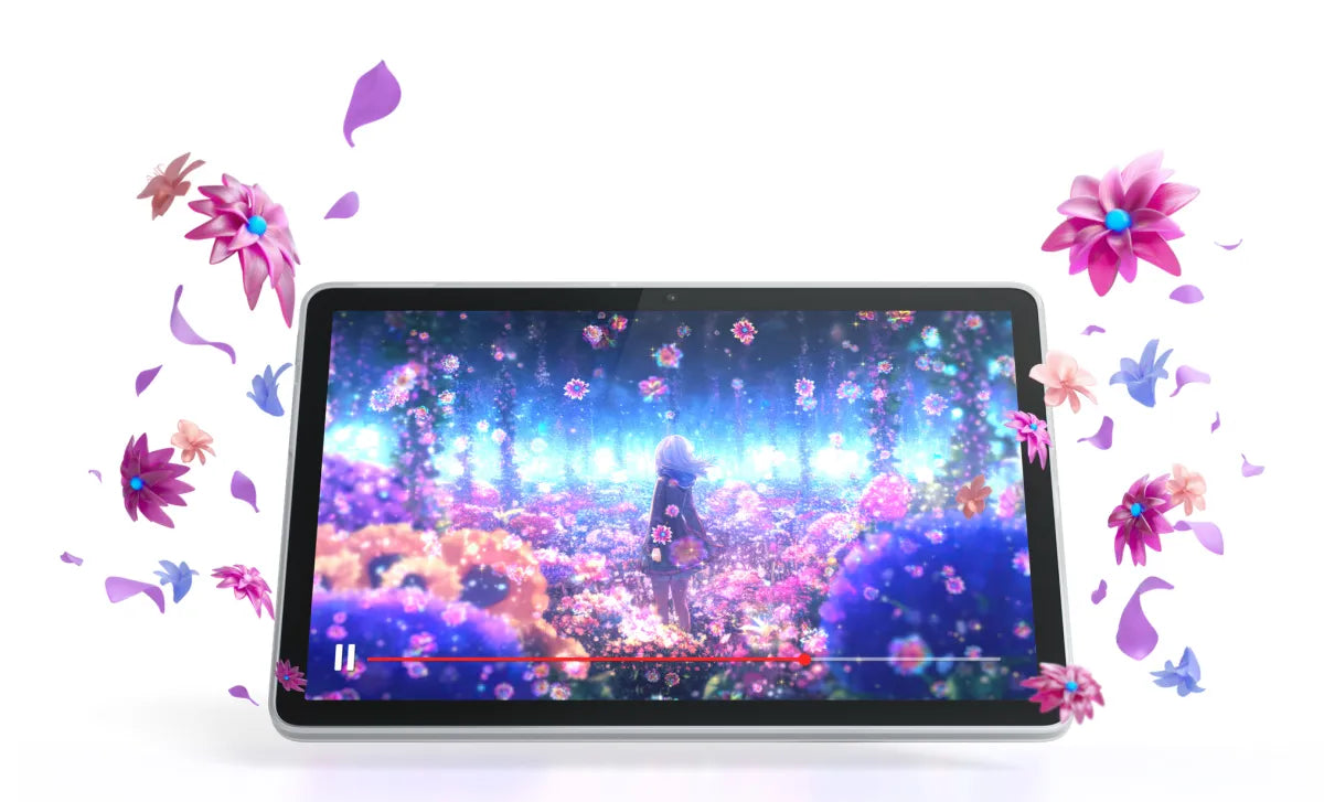 Таблет с Android Lenovo Tab WiFi MediaTek Helio G85 2.0GHz 10.1inch WUXGA 4GB DDR4X 128GB flash Android 14 Luna Grey + Clear case