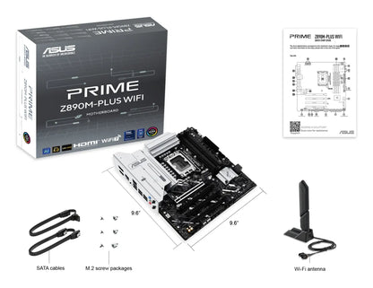 Дънна платка INTEL ASUS PRIME Z890M-PLUS WIFI LGA1851 DDR5 mATX MB