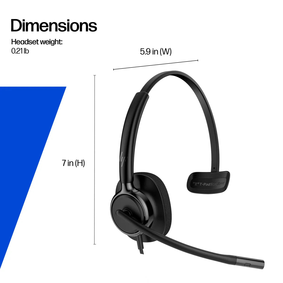 Бизнес слушалки HP Poly Mission 425 Stereo USB Wired Headset Classic WW