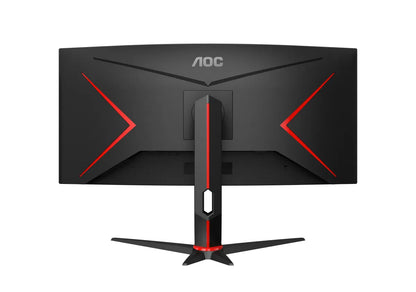 Гейминг монитор AOC CU34G2XP/BK 34inch 3440x1440 VA 180hz High adjustable Stand HDR400 Freesync Premium USB HUB 4x3.0 2xDP 2xHDMI