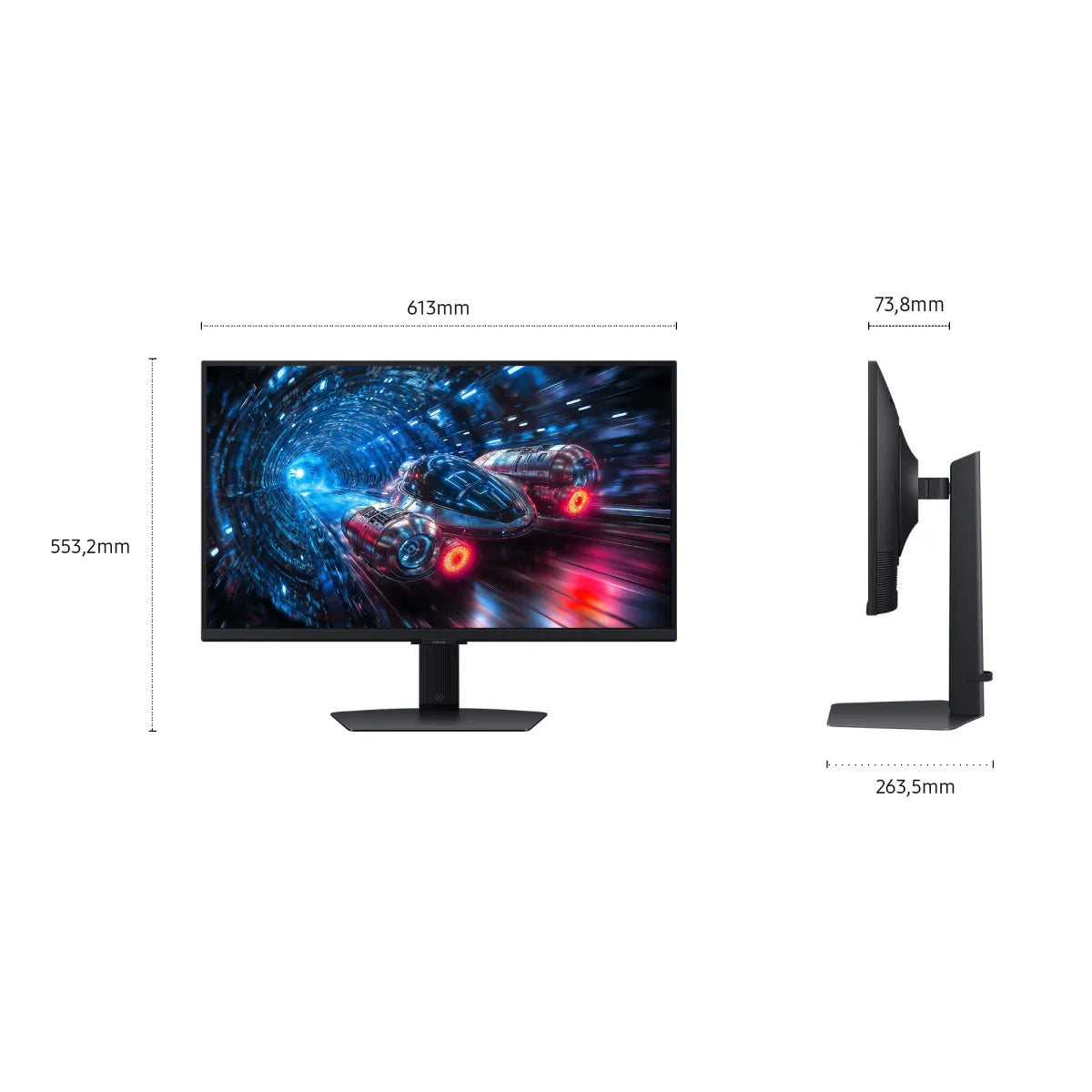Гейминг монитор Samsung LS27FG702EUXEN 27inch QHD 2560×1440 165Hz FreeSync gaming 2xHDMI DP