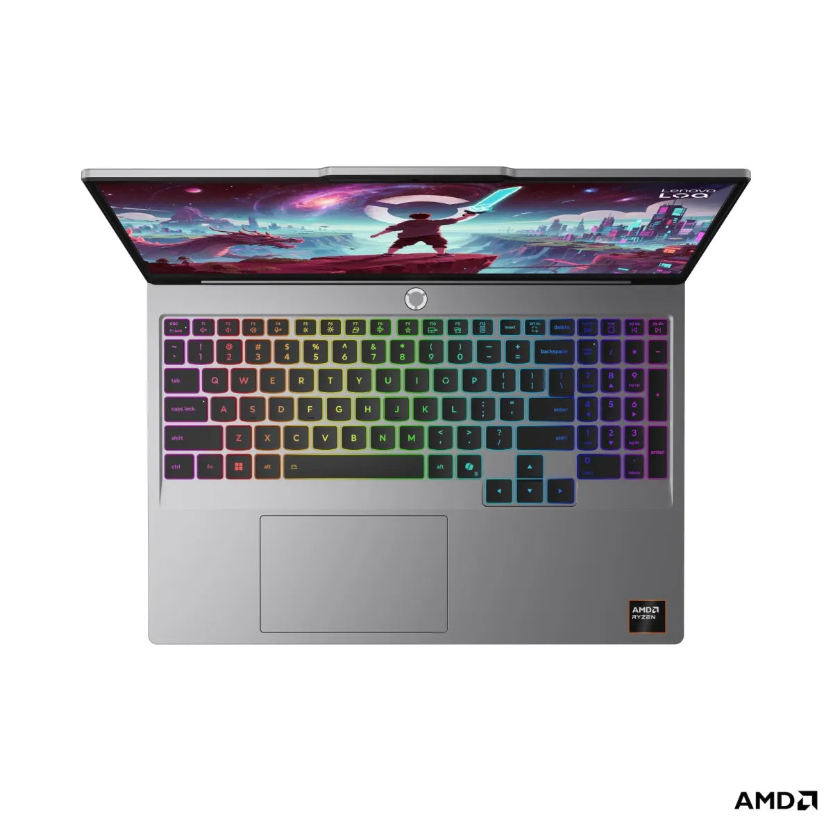 Гейминг преносим компютър Lenovo LOQ AMD Ryzen 7 250 15.3inch WUXGA AG 165Hz 32GB DDR5 1TB RTX5050 8GB NoOS Luna Grey 3y