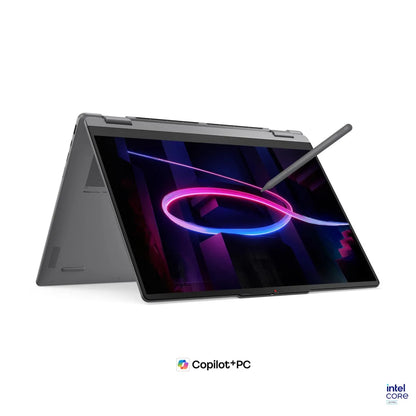 Консюмър и гейминг преносим компютър Lenovo Yoga 7 2-in-1 Intel Core Ultra 7 355 16inch WUXGA OLED Touch 24GB DDR5 1TB W11H Luna Grey 3y + Pen