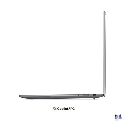 Гейминг преносим компютър Lenovo Yoga Slim 7 Intel Core Ultra 5 226V 14inch WUXGA OLED 16GB DDR5 512GB PCIe W11H Luna Grey 3y