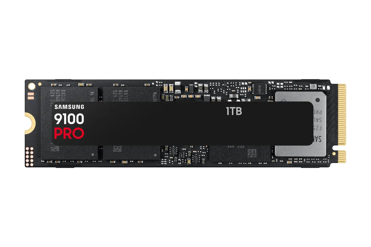 Вътрешни SSD Samsung 9100 PRO SSD NVMe M.2 1TB PCIe 5.0 14.700 MB/s Read 13.300 MB/s Write Internal SSD for Gaming and video editing Black