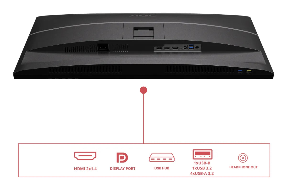 Бизнес монитор AOC 31.5inch 2560x1440 100Hz IPS Flat H/A 180 MM Adaptive Sync TUV EyeComfort Hardware USB HUB SPEAKERS Anti Blue light DP HDMI