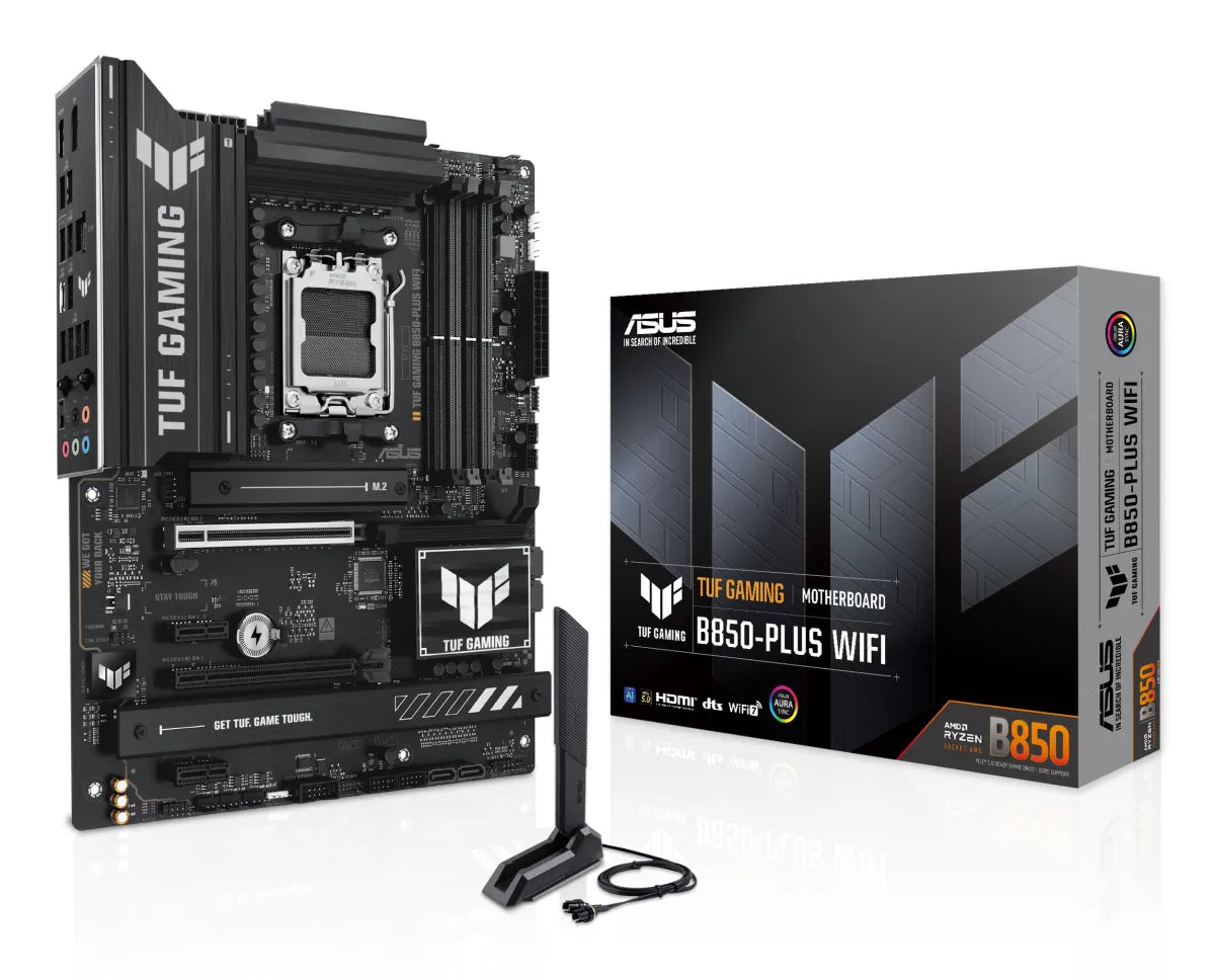 Гейминг дънна платка ASUS TUF GAMING B850-PLUS WIFI AM5 DDR5 ATX MB 1xHDMI 1xDP 3xM.2 4xSATA