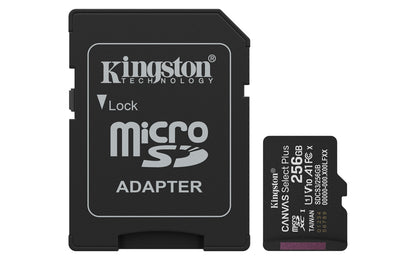 Памет SD Kingston Technology KINGSTON 256GB microSDXC Canvas Select Plus Gen3 150MB/s A1 Card + Adapter