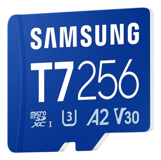 Памет SD Samsung T7 microSD Memory Card 256GB for Smartphones Tablets and Handheld Consoles up to 170MB/s Read