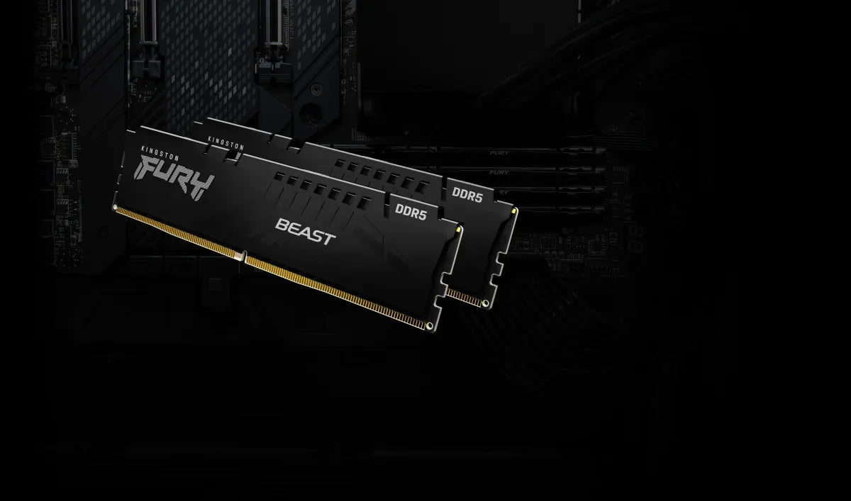 Памет за настолeн компютър Kingston Technology KINGSTON 16GB 5200MHz DDR5 CL40 DIMM FURY Beast Black