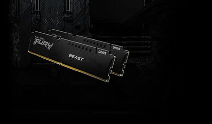 Памет за настолeн компютър Kingston Technology KINGSTON 16GB 5200MHz DDR5 CL40 DIMM FURY Beast Black