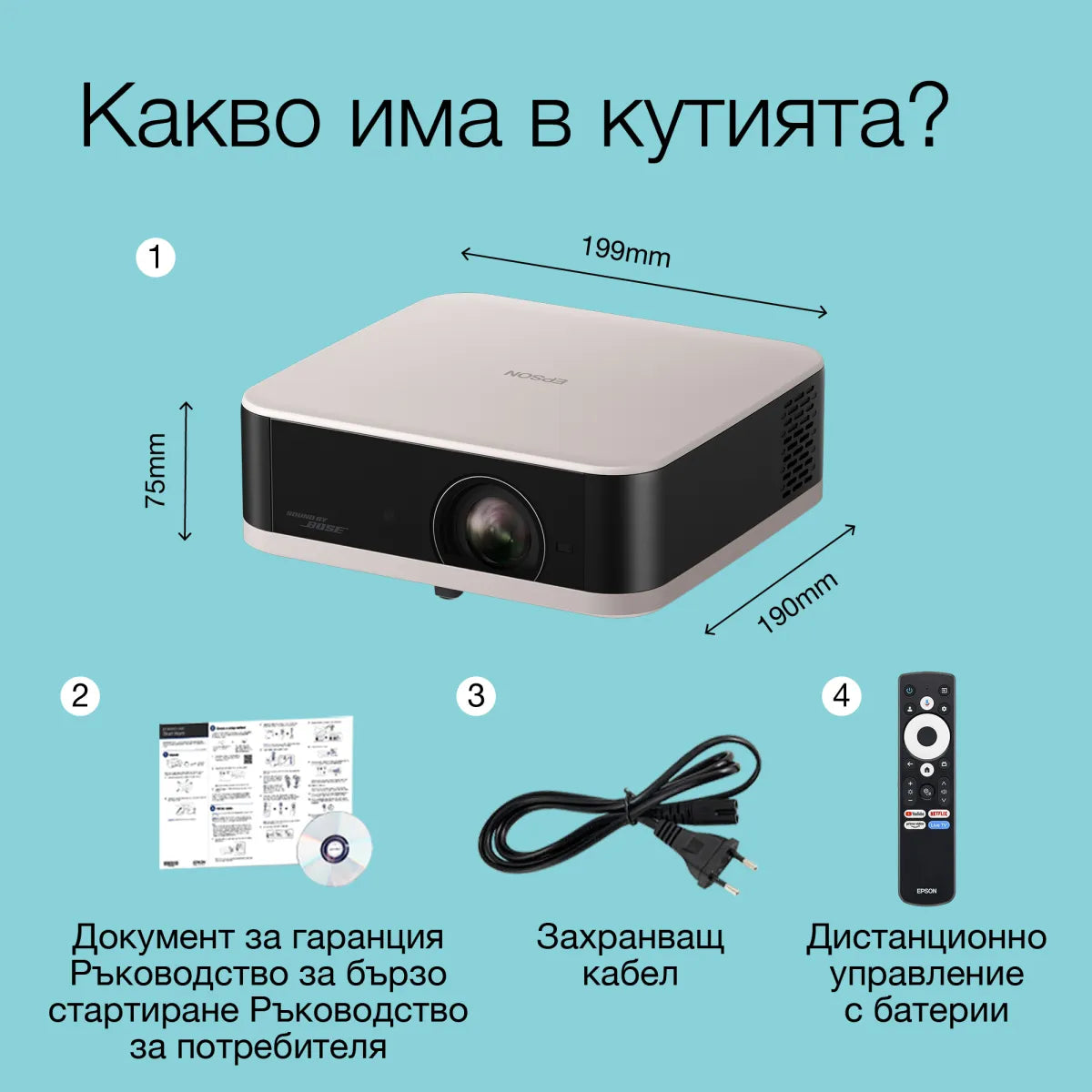 Бизнес проектор Epson Lifestudio POP Projector 700lm EF-61R Rose Quartz